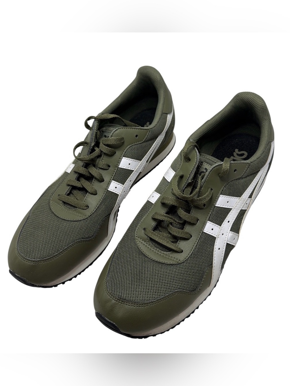 ASICS Tiger Runner Men’s Size 13 Olive Green White Sneakers 1191A207 Retro